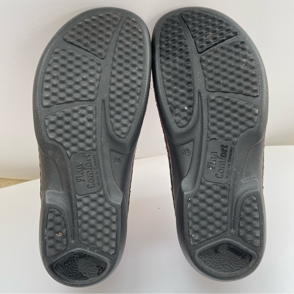 Finn Comfort Red Mary Jane Laval Nappa Leather Loafers Shoes Comfort 36 Wide - Picture 11 of 13